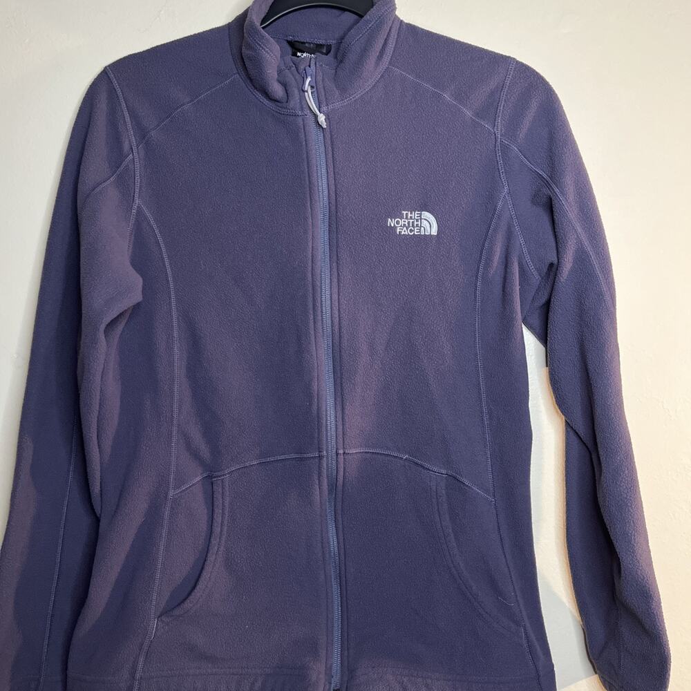 NORTHFACE Fleece jacket lightweight full zip front size M Gray Womens